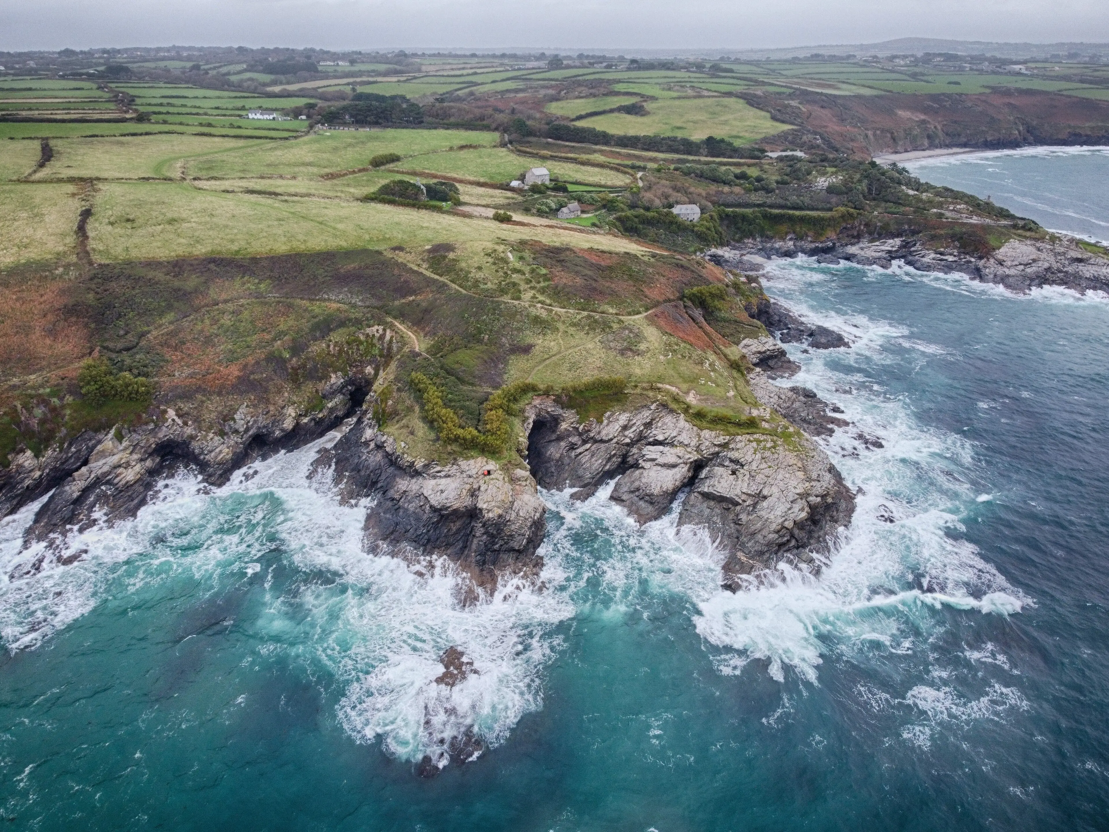 Prussia Cove — a tiny granite cove on the south Cornwall coast, historically used by smugglers.